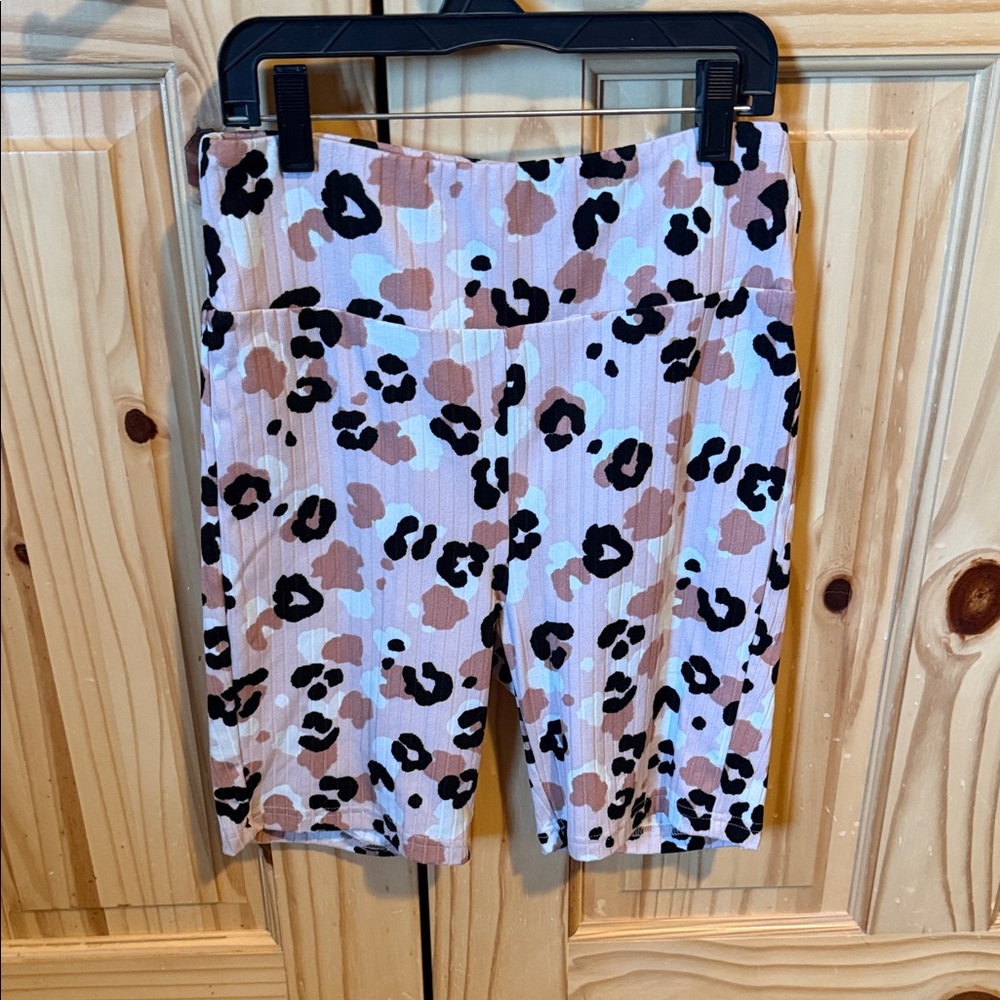 LuLaRoe Leopard Print Biker Shorts